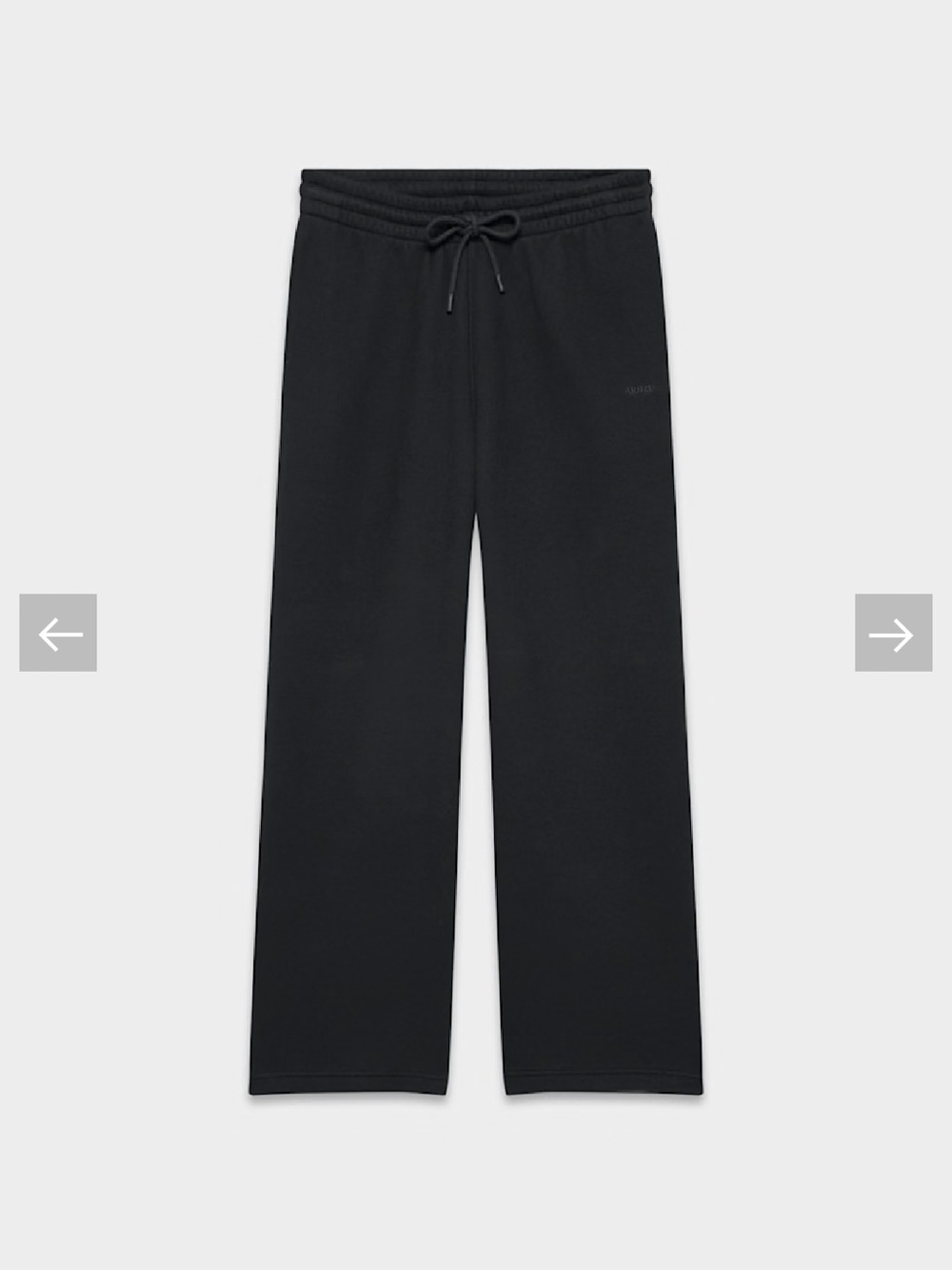 Aritzia TNA Cozy Sweatfleece Boyfriend Wide Sweatpant in Black S